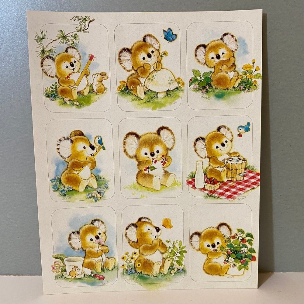 Vintage Gibson Koala Bear Stickers